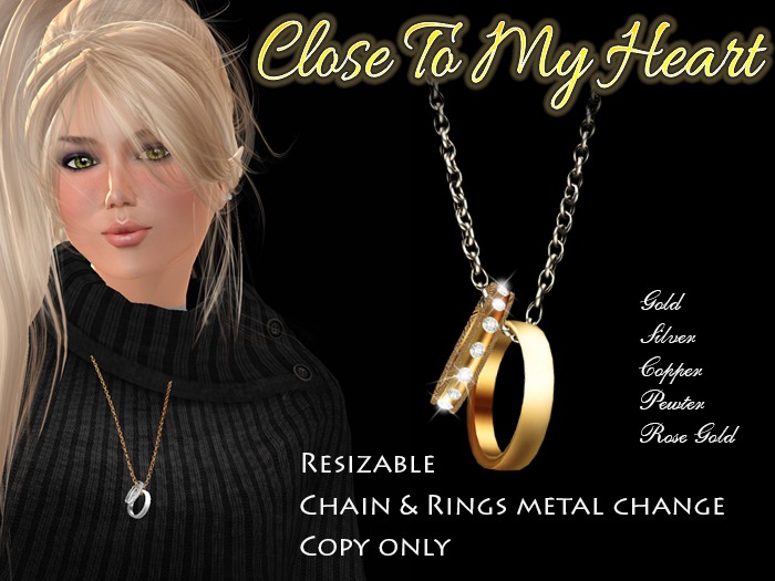 Exquisite Close to My Heart Rings Necklace 