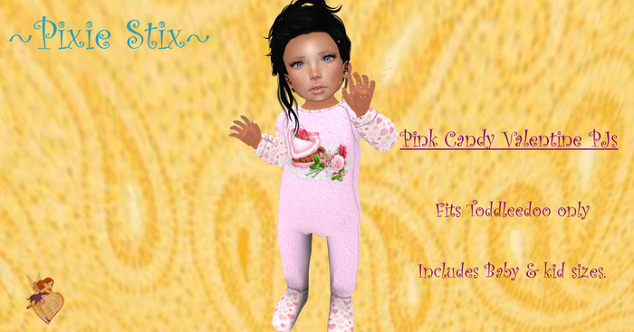 {Pixie Stix} Pink Candy Valentine PJs TD
