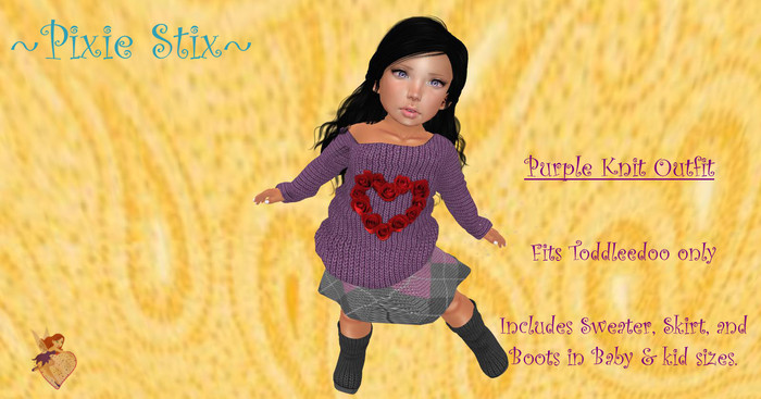 {Pixie Stix} Purple Knit Outfit TD