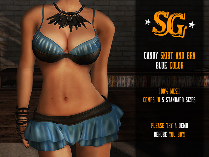 Candy Ruffled Skirt and Bra