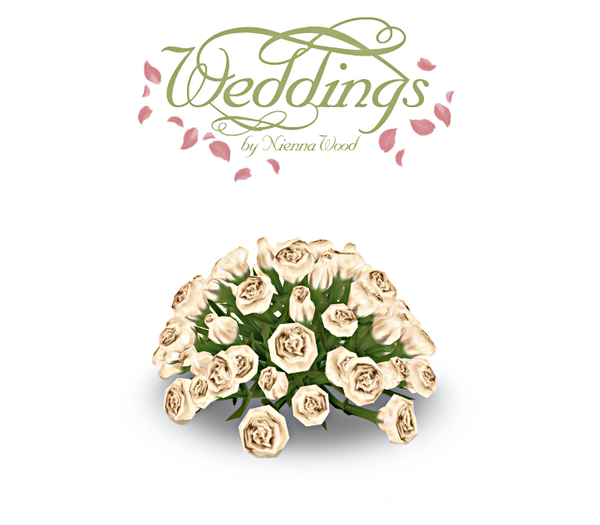 White Rose Wedding Centerpiece - Trans Only