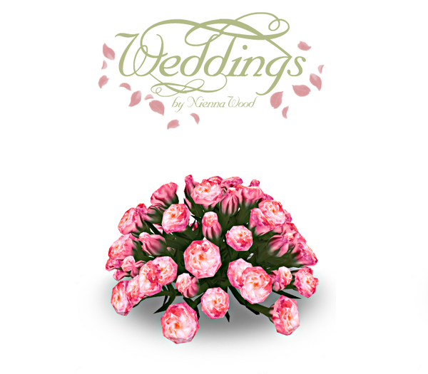 Pink Rose Wedding Centerpiece - Trans Only