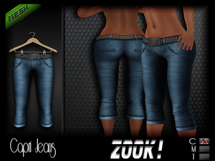 ZK! Capri Jeans - Mid Blue 