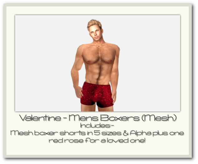 .::Tinkerbox::. Valentine Mens Boxers & Rose