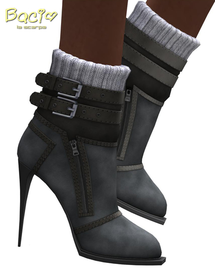 Bacio * Mesh  ancle boots high heels natur socks  BOX