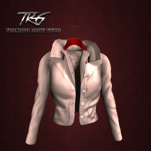 TRG- Leather Short Jacket - White - SB