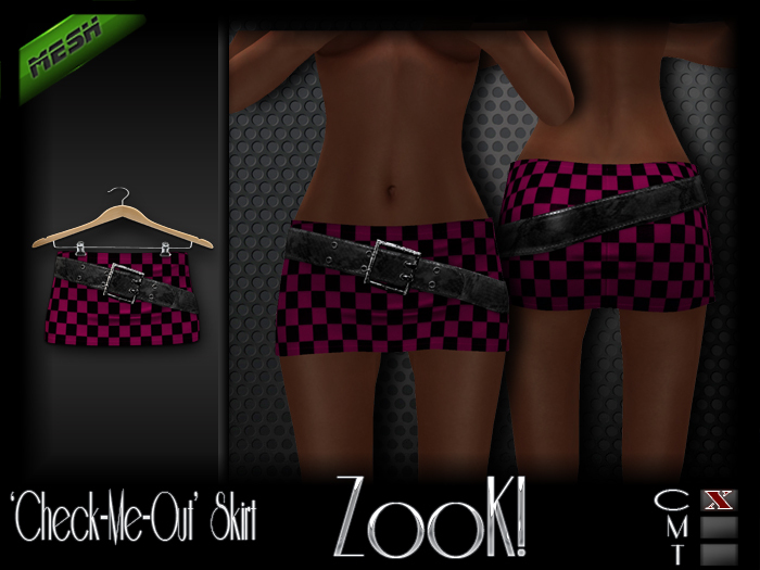 ZK! Check Me Out Mini Skirt - Pinked 
