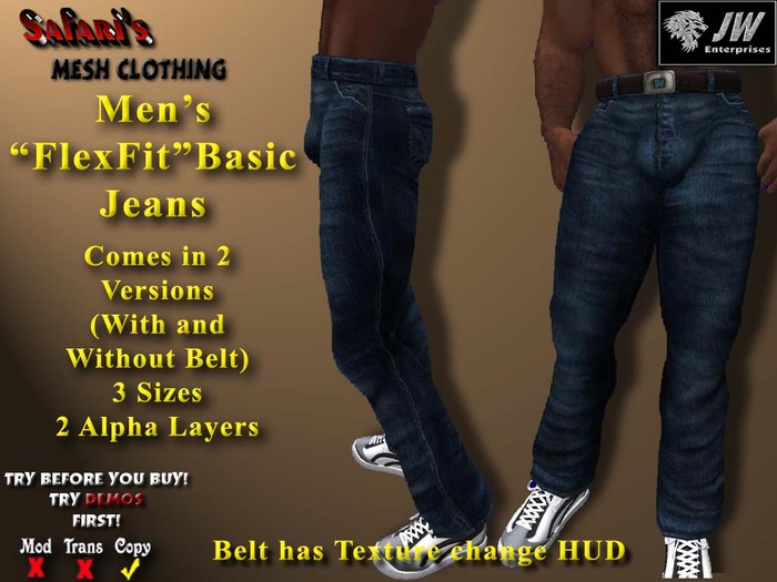 Safari's "FlexFit" - Men's Basic Jeans (Vintage Blue)