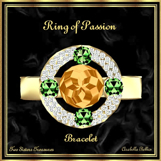 TST - RING OF PASSION GARNET AMBER DIAMOND BRACELET YG.