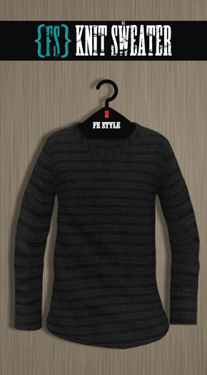 {Fe Style} Knit Sweater Black