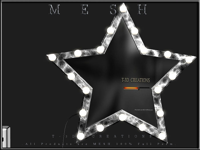T-3D Creations [ Star Bulb Frame Set ] MESH - Full Perm -