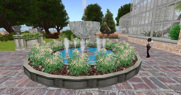 Fountain with Flowers