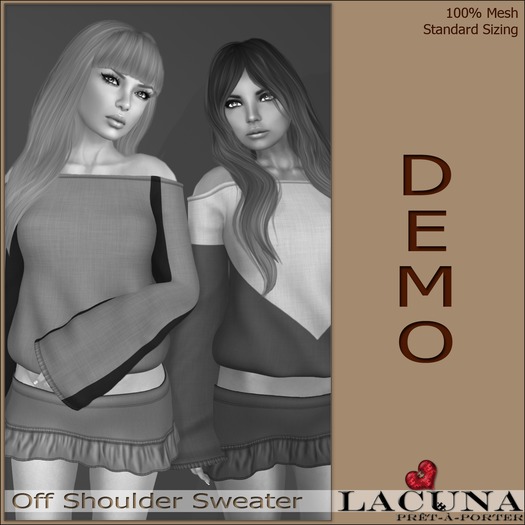 *LACUNA* Off Shoulder Sweater - DEMO