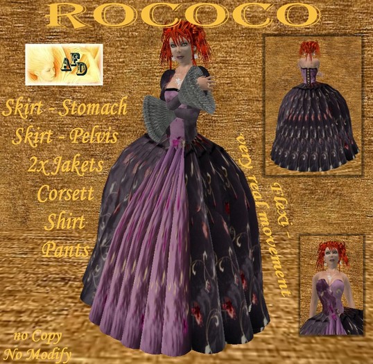 **AFD** Elegance  Rococo blackflower-purpleflower