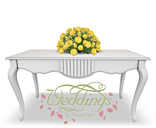 Yellow Rose Wedding Centerpiece Table - Trans Only
