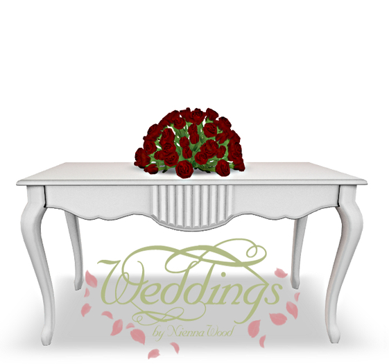 Red Rose Wedding Centerpiece Table - Trans Only