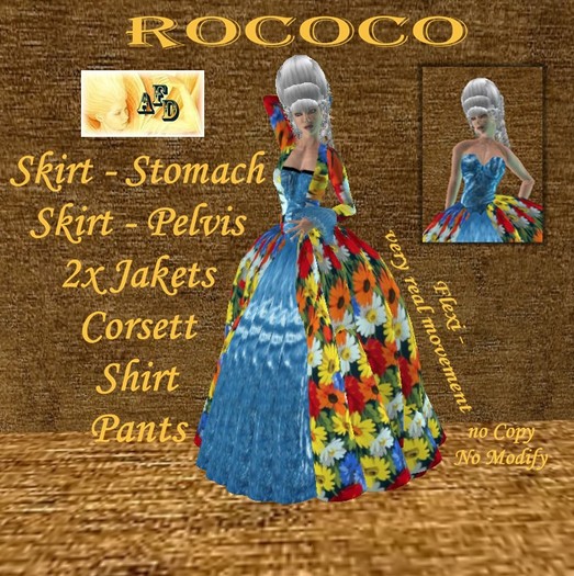 **AFD** Elegance  Rococo flowers-bluesky