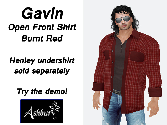 [ASHBURY] Gavin Open Shirt-Burnt Red
