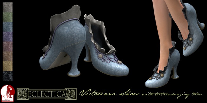 Eclectica Victoriana Texturechanging Shoes-violet
