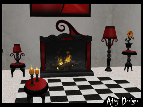 Second Life Marketplace - Gothic Furniture - Gothic Ruby Nightmare ...