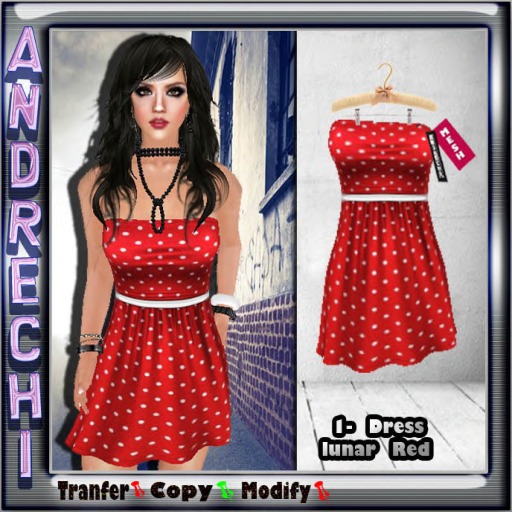 "=AnDreChi=" Mesh-lunar red Dress