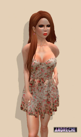 "=AnDreChi=" Strapless dress flor