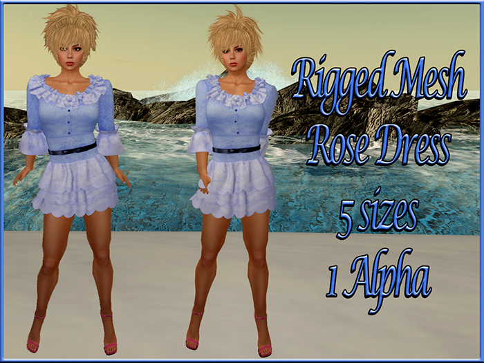 Rose Dress Blue