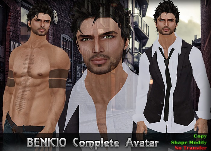 BENICIO Complete Model Avatar, NEW 2015!! (Mesh Outfit Included)