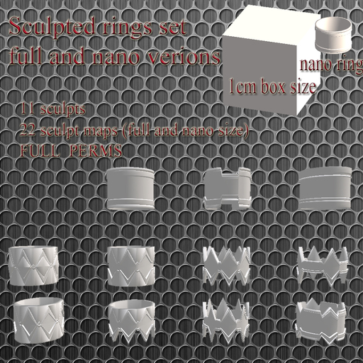 Sculpty rings nano set