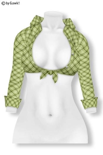 Gawk! Green Plaid Tummy Shirt | BoM