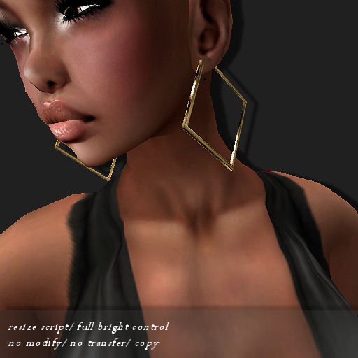 EARRING SQUARE-T GOLD -RYCA-