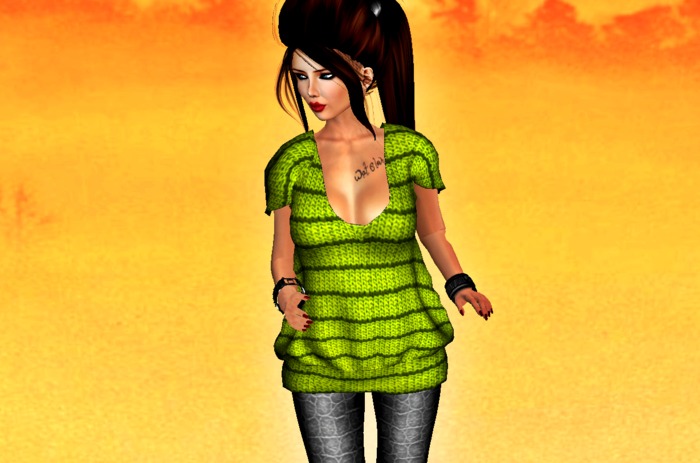 PROMOTION !!  M.I.T~Mesh Green Sweater