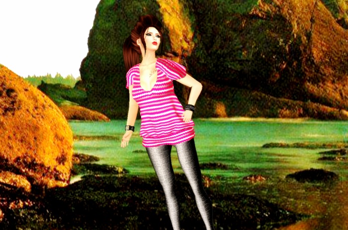 M.I.T~ Mesh Fuchsia Sweater