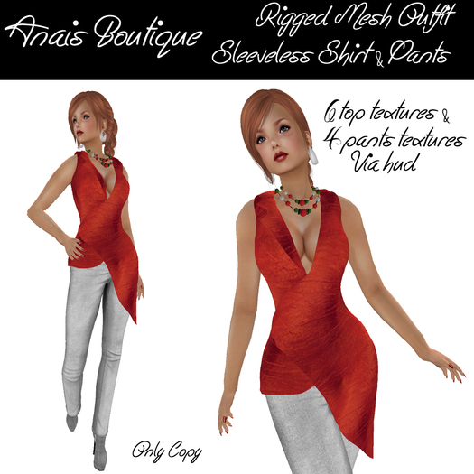 Mesh Outfit Sleeveless Shirt & Pants