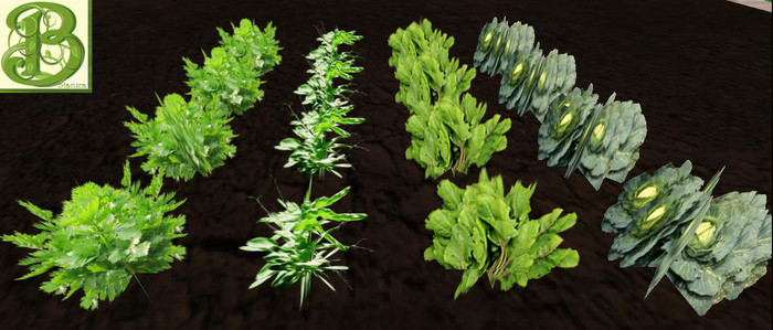 Cabbage,  Celery, Peas, Beats 4x4 Patch - Ultra Light, Prim .5LI, Copy/ Mod