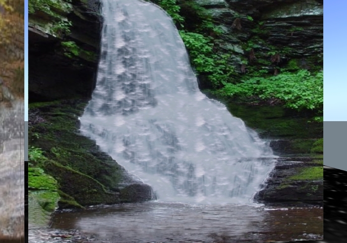 Sim divider Resizable Final type 3 waterfall picture animated scripted water flow