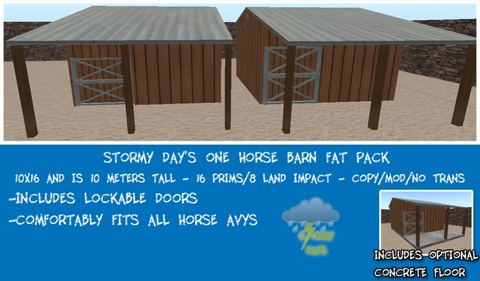 SD's 1 Horse Barn - Small