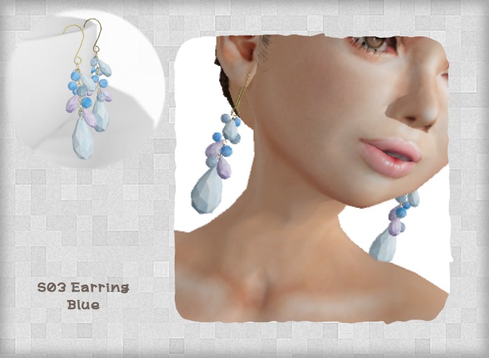 *HANAUTA* - S03 Earring =Blue=