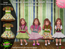 [SKTD] Toddleedoo Friends Patch Bow Puff Mesh Dress