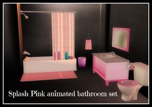 Splash Pink animated bathroom set