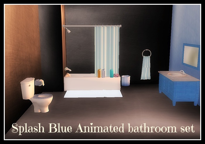 Splash Blue Bathroom set