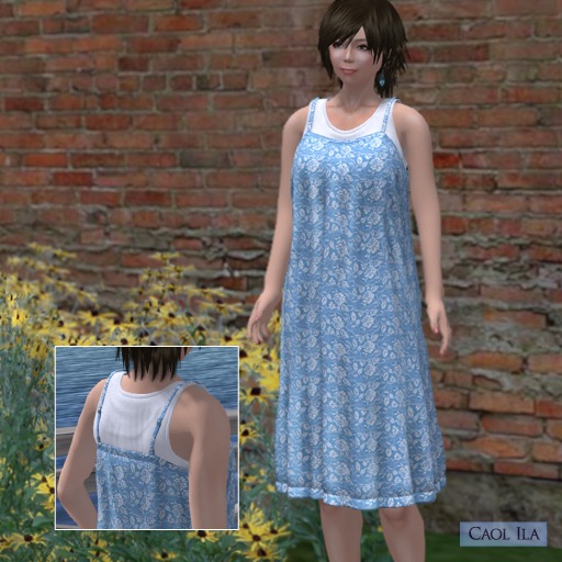 [cao] One-piece with Tanktop #76 *Blue