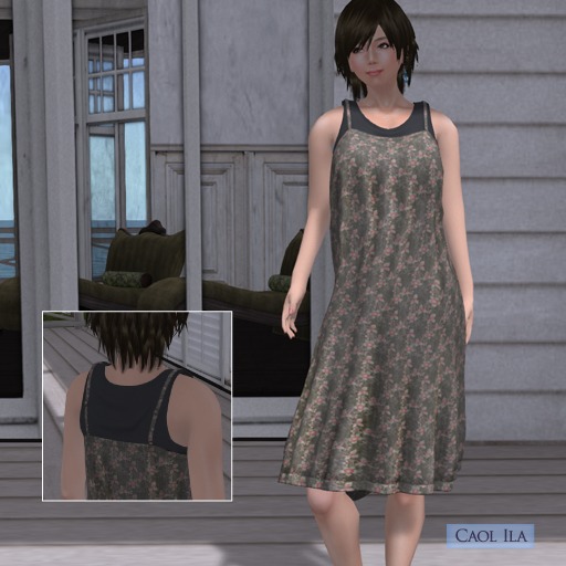 [cao] One-piece with Tanktop #76 *Brown