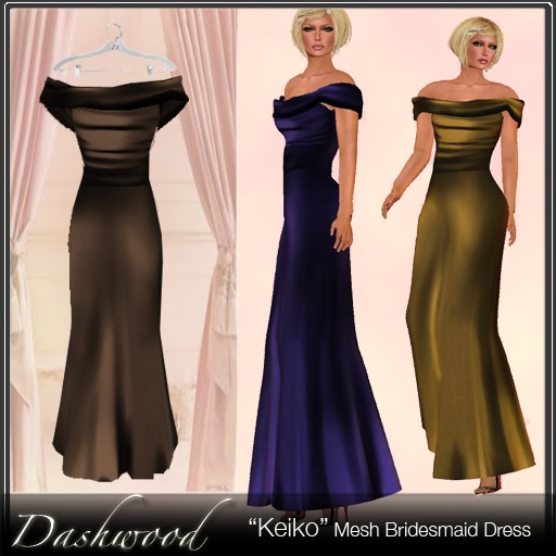 Dashwood "Keiko" Mesh Bridesmaid Dress (Bronze) /Chocolate Bridesmaid gown/ Wedding Party/ Bronze Mesh Formal