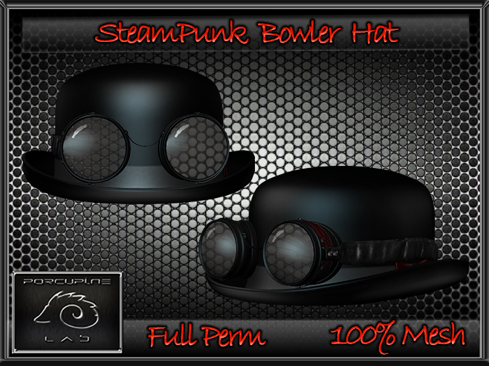 [PL] -  FULL PERM - SteamPunk Bowler Hat