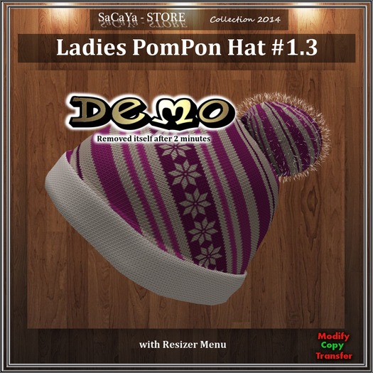 SaCaYa's Ladies PomPon Hat #1.1 Demo