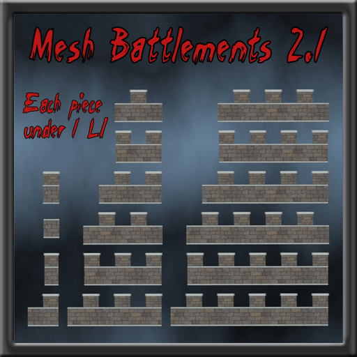 FCD Full Perm Mesh Battlement 2.1 Straight Set