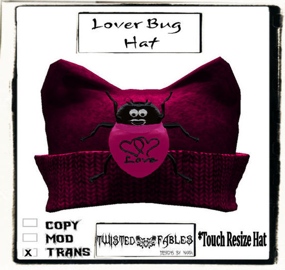 **TF** Lover Bug Hat - Touch Resize