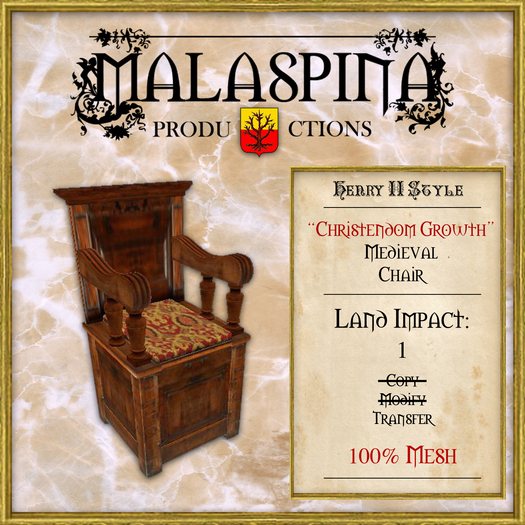 "Christendom Growth" Medieval Chair