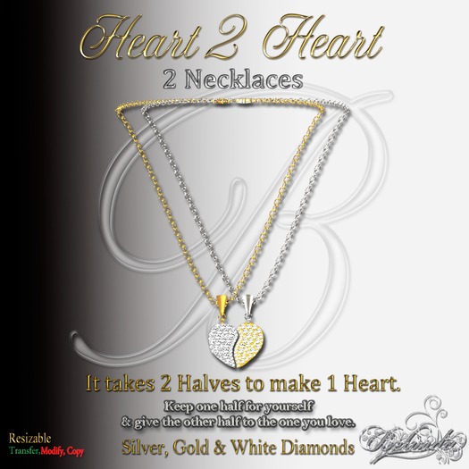 Open Heart - Necklace - Silver  - GB